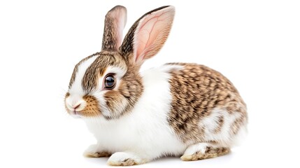 Obraz premium Bunny holding easter egg spring garden cute rabbit vibrant nature close-up view playful concept