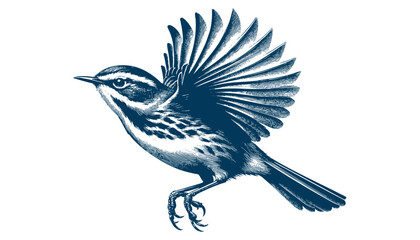 warbler bird vector