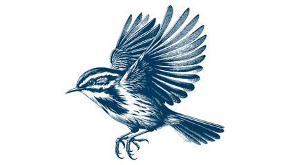 warbler bird vector