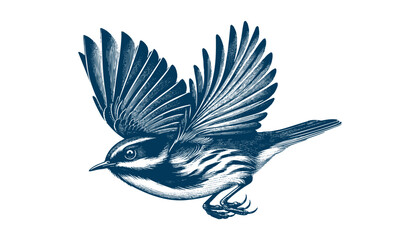 warbler bird vector