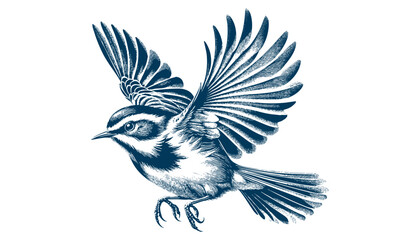 warbler bird vector