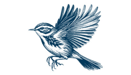 warbler bird vector
