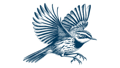 warbler bird vector