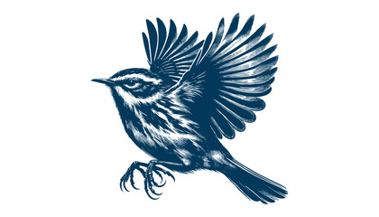 warbler bird vector