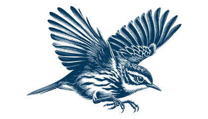 warbler bird vector