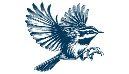 warbler bird vector