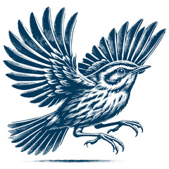warbler bird vector