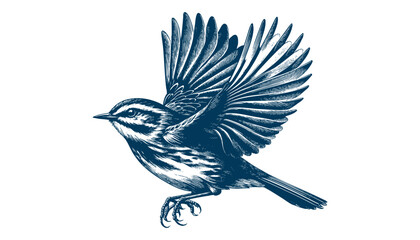 warbler bird vector