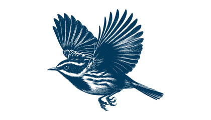 warbler bird vector