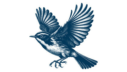 warbler bird vector