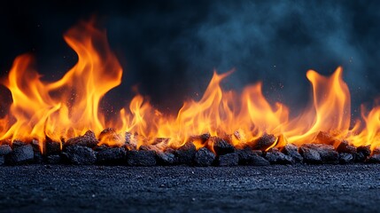 Fire blaze action nature visual content dramatic environment close-up view wildfire concept
