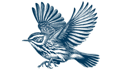 warbler bird vector