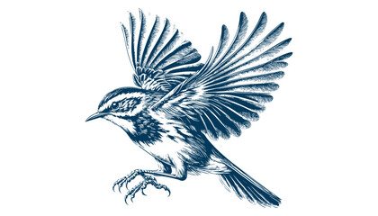 warbler bird vector