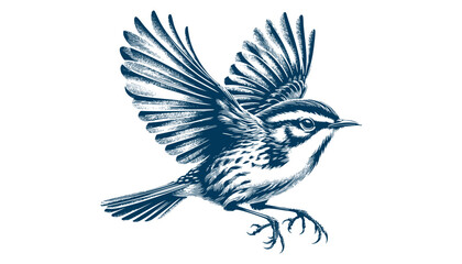 warbler bird vector
