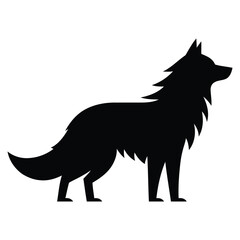Majestic Wolf Silhouette Logo for Wildlife and Branding