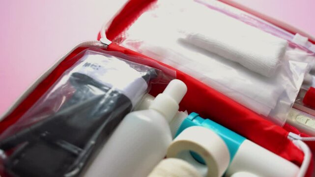 A wellorganized first aid kit with essential supplies for home, travel, or emergencies. Stay prepared with this lifesaving kit that can make a difference in critical situations