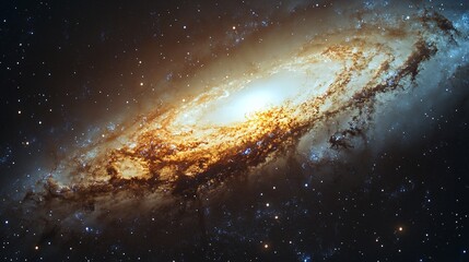 Fototapeta premium Stunning Colored Galaxy in Deep Space: Galactic Beauty Captured