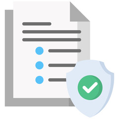 Regulation icon in Flat Color Style. Simple Vector Design. Simple Vector Flat Icon