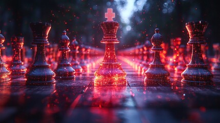 chess pieces representing global business strategy
