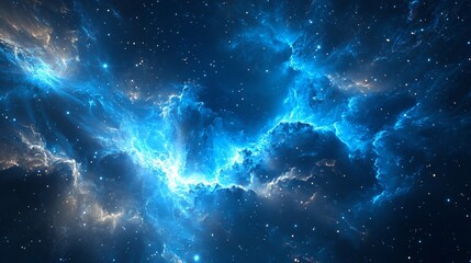 Enchanting Abstract Fantasy Background with Blue Glow