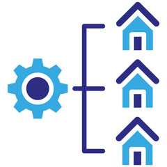 Property Management icon in Glyph Dual Color Style. Simple Vector Design. Simple Vector Glyph Icon