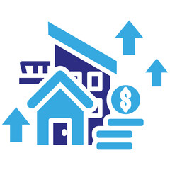 Home Equity icon in Glyph Dual Color Style. Simple Vector Design. Simple Vector Glyph Icon