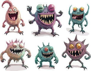 cartoon monster vector art