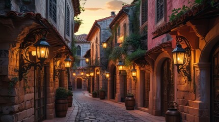 Fototapeta premium A serene and historic European old town