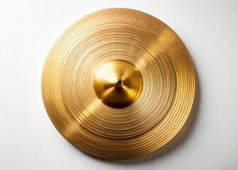 Aerial Ride Cymbal Photo: Flat Lay, Organic, White Background, Copy Space