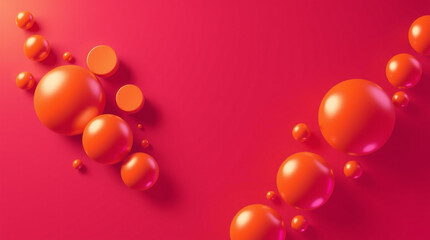 Abstract background with 3d rendered round shapes