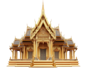 stunning golden Thai pagoda featuring intricate details and traditional architecture, showcasing beauty of cultural craftsmanship and design