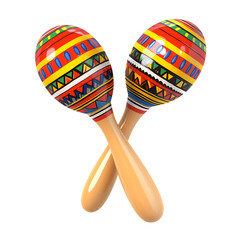 maracas cartoon isolated on white background full depth of field 