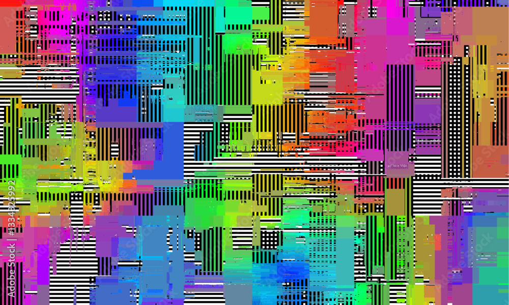 Poster abstract vivid background with interlaced digital distorted motion glitch effect. futuristic cyberpu