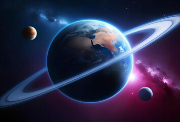 Obraz premium Dazzling Universe: Planets in the Vastness