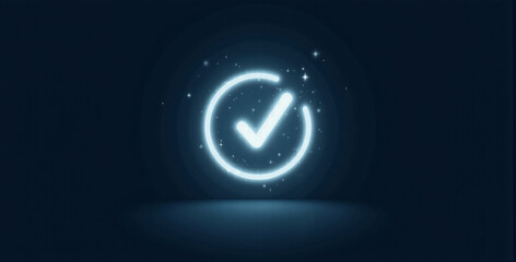 Glowing Check Mark Icon