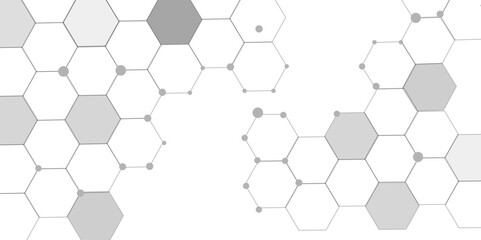 Abstract hexagon white background with shadow .white background Futuristic blue neon honeycombs. Modern technology design. Vector illustration.	
