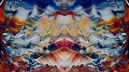 Fototapeta premium Abstract art background . Hand painting artwork on canvas .