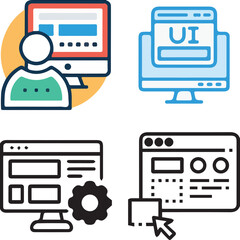 User interface vector set