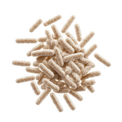 Bacillus subtilis rod shaped bacteria with spores, commonly found in soil, showcasing their unique structure and arrangement. These bacteria play vital role in various ecosystems