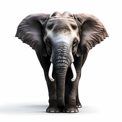 Fototapeta premium elephant on white background
