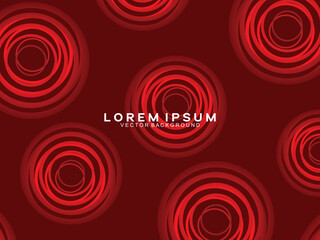 Abstract red glowing geometric lines on dark red background. Modern shiny red circle lines pattern. Futuristic technology concept, perfect for covers, posters, banners, brochures, websites, etc.	