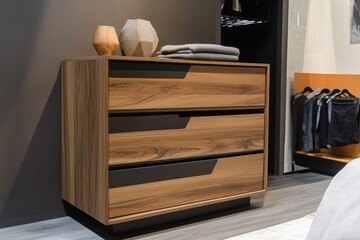 Contemporary Wooden Bedroom Dresser: A Modern Touch for Your Bedchamber Decor