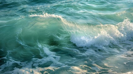 Naklejka premium Deep ocean blues and seafoam greens swirling like moving water