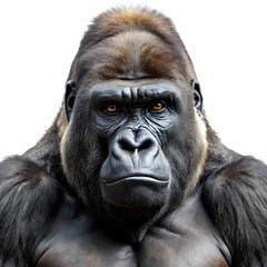 Naklejka premium gorilla on white background