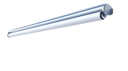 Metallic cylinder rotating on transparent background