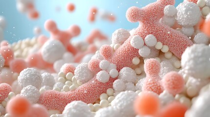 Exploring microscopic life laboratory insights through digital art and scientific research