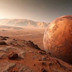 sunrise in the desert