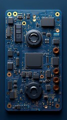 Fototapeta premium A detailed view of a digital circuit board system
