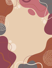 Hand drawn art background design. Template banner and cover.