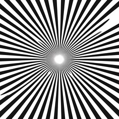 Obraz premium A central white radiating shape with black and white lines extending out